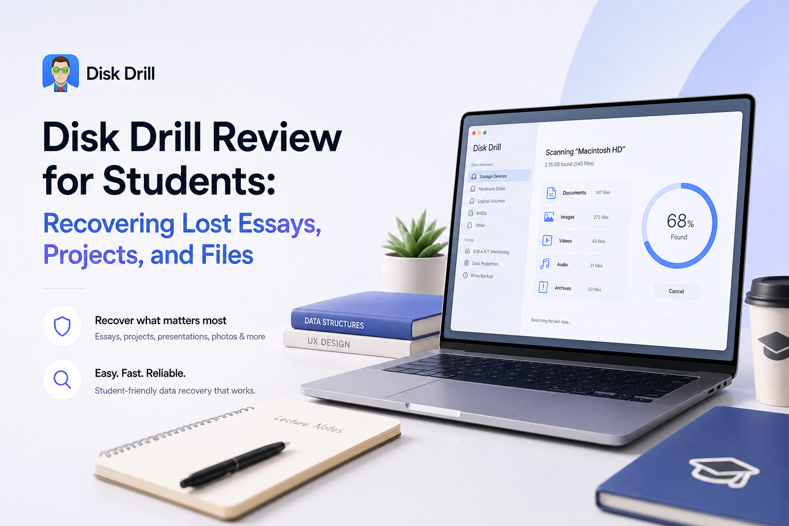 Disk Drill Review for Students: Recovering Lost Essays, Projects, and Files