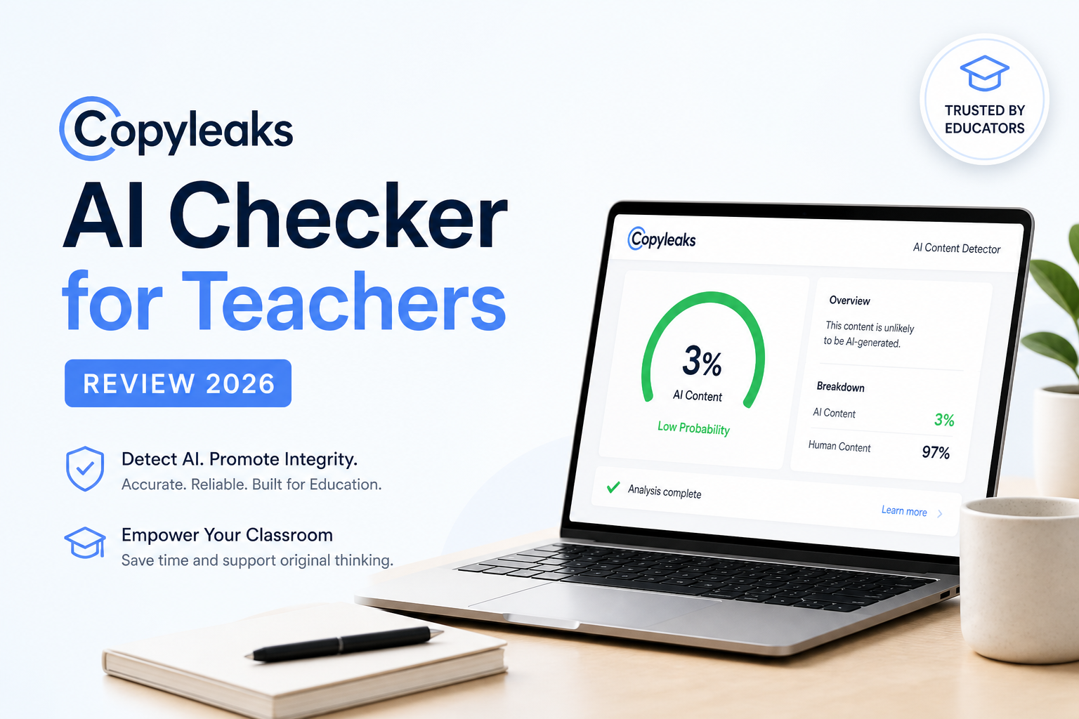 Copyleaks AI Checker for Teachers Review 2026
