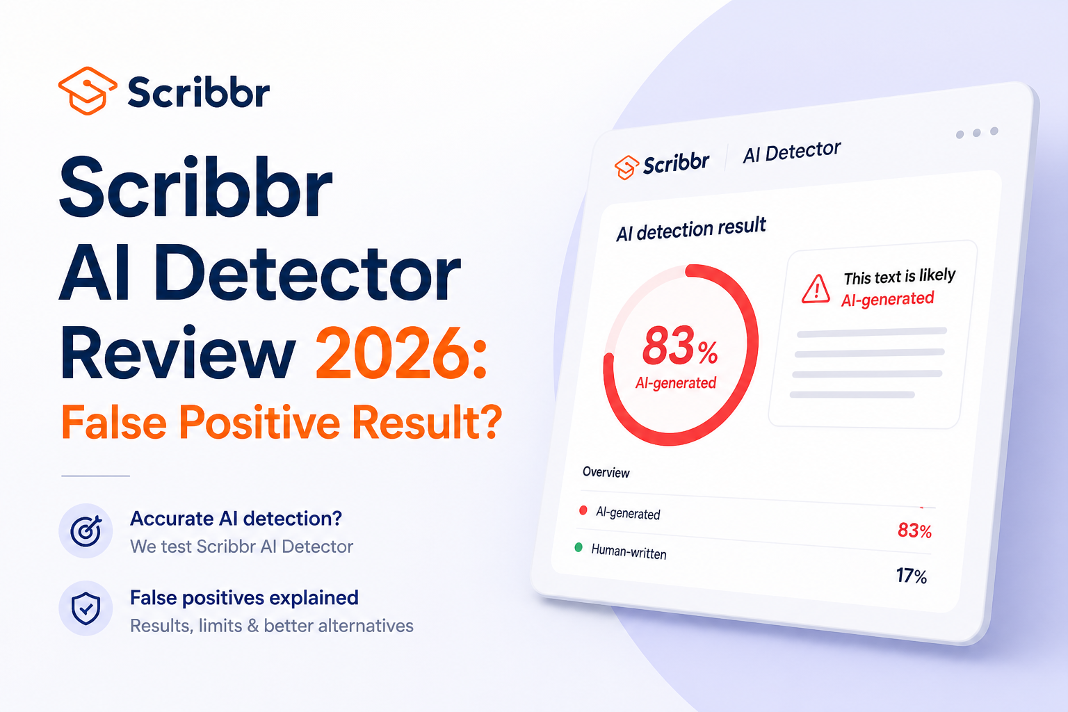 Scribbr AI Detector Review 2026: False Positive Result?
